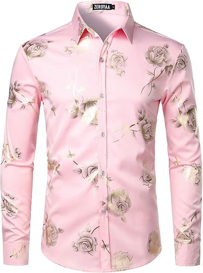 Hemd mit Rosendruck, Langarm, schmale Passform – Bild 15 | LuxeStyle