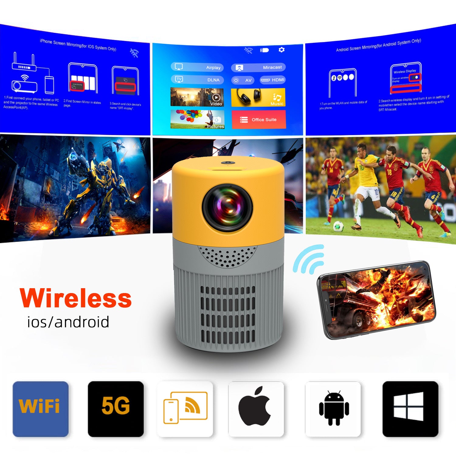 Mini-Beamer «ScreenGo» · WLAN HD-Projektor