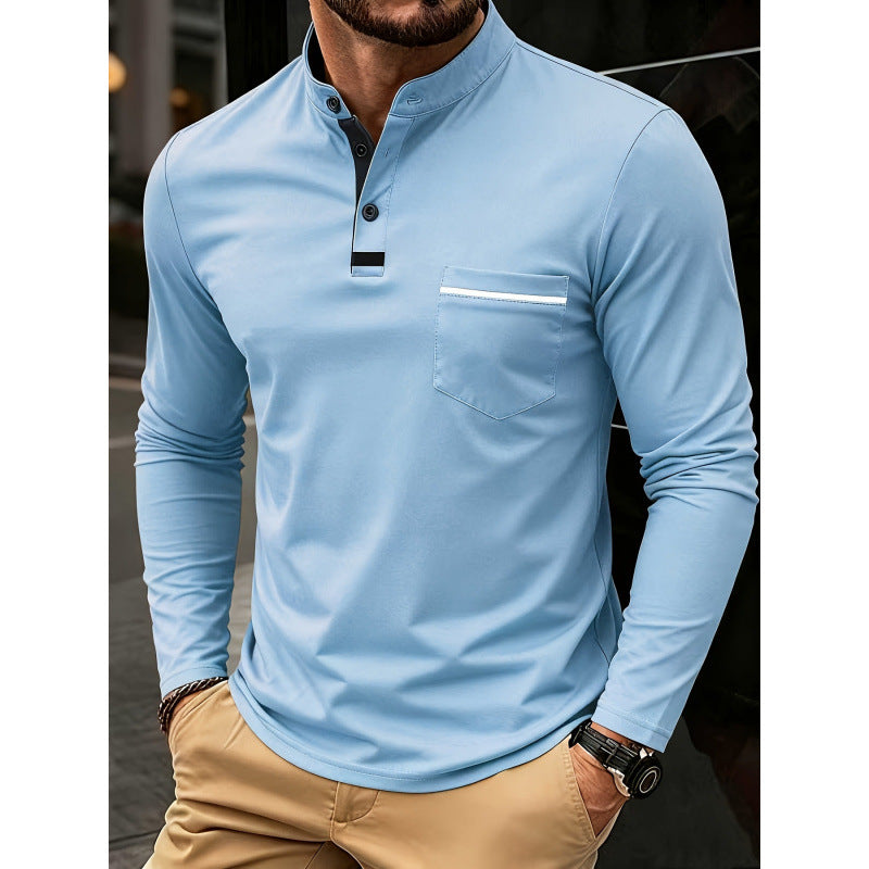 Slim Fit Poloshirt mit langen Ärmeln – Bild 2 | LuxeStyle