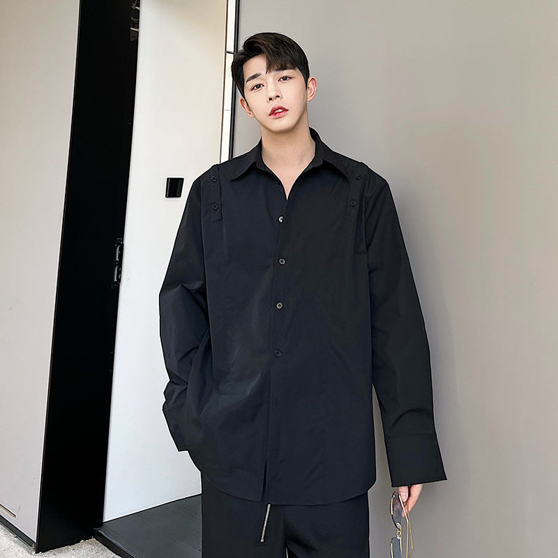 Eleganter Off-Shoulder Hemd für Herren