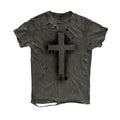 Y2K-Style Kurzarm-T-Shirt mit Kreuz-Design Herren