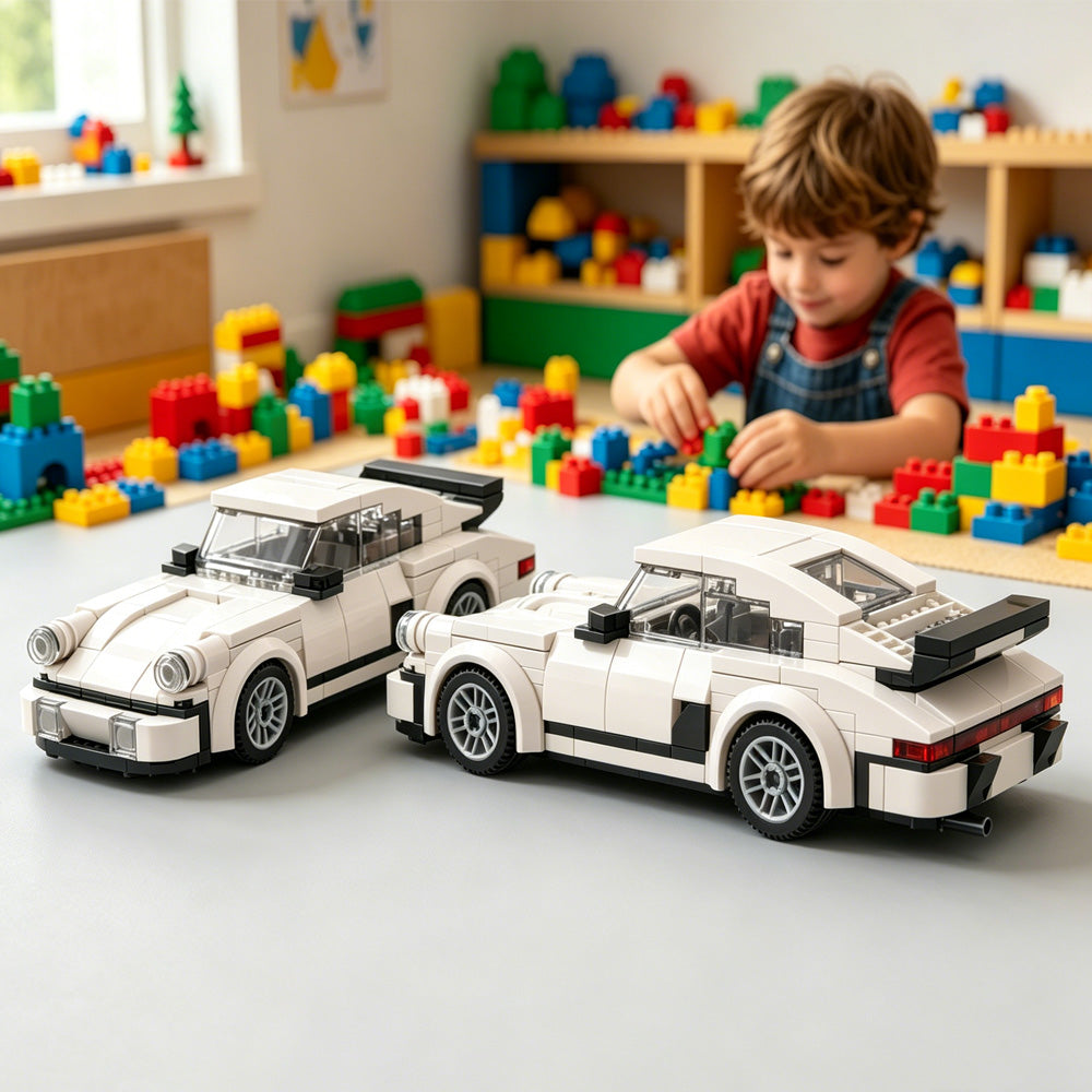 Bausteine-Set «Retro Racer» – 196 Teile, Sportwagen