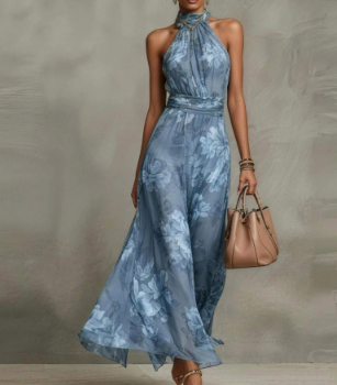 Ärmelloses Maxikleid mit Blumenprint – Bild 8 | LuxeStyle