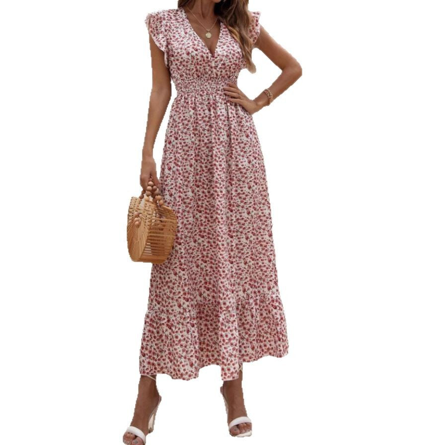 Midi-Kleid mit asymmetrischem Blumenprint – Bild 8 | LuxeStyle