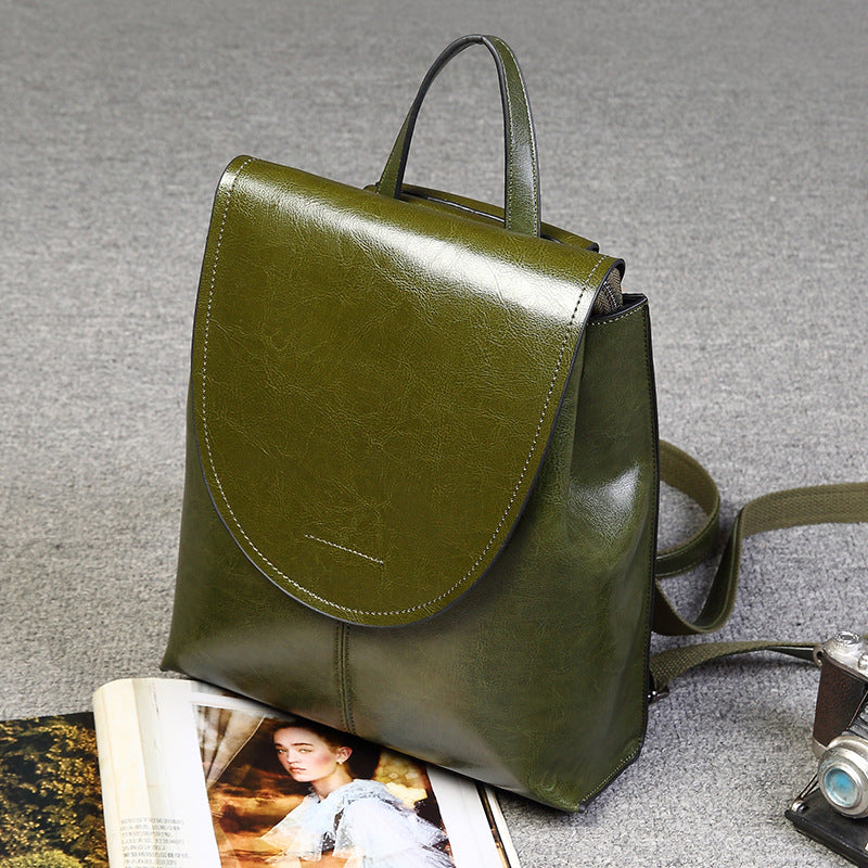 Leder Rucksack Damen – Retro-Look – Bild 8 | LuxeStyle