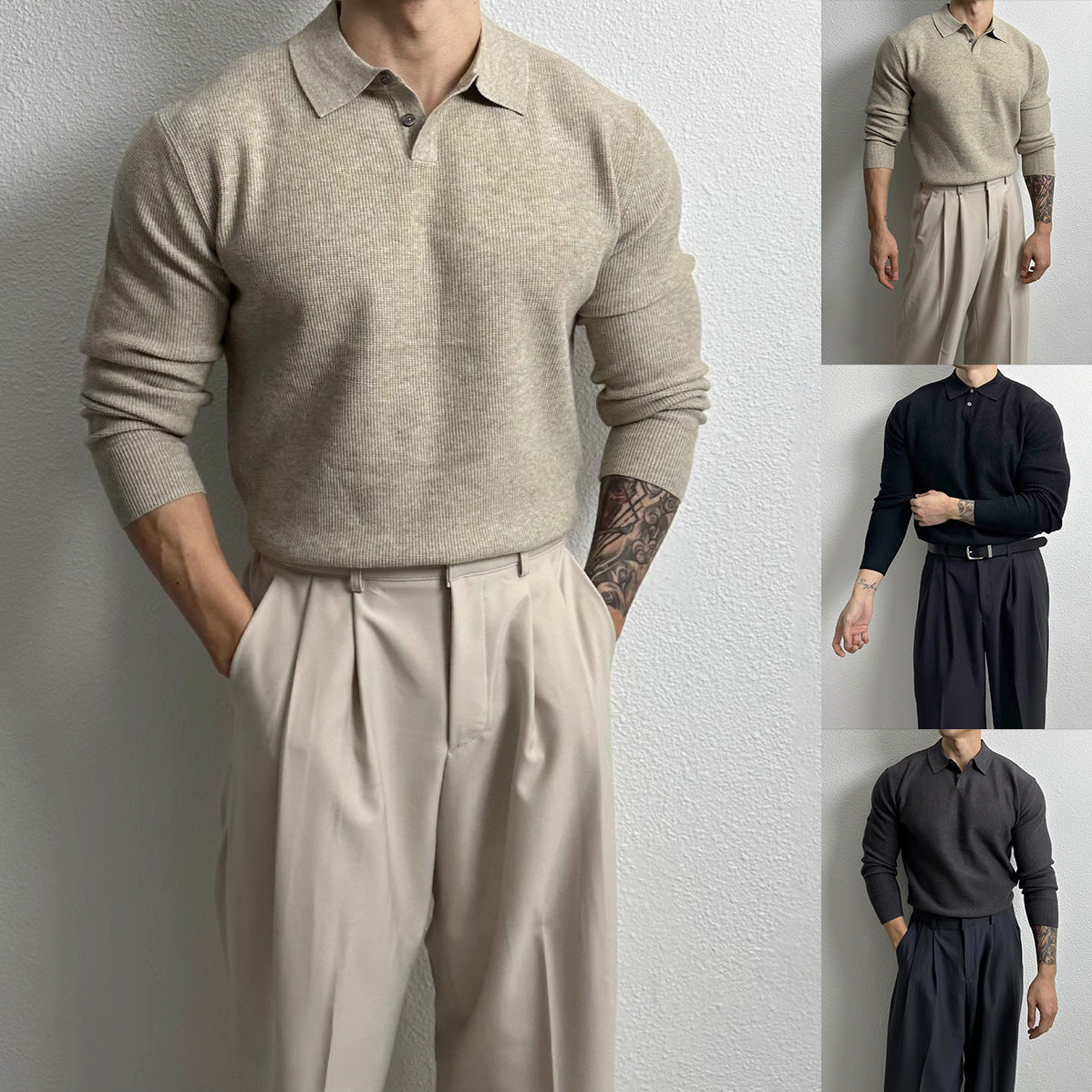 Business-Pullover Slim Fit, langärmlig – Bild 4 | LuxeStyle