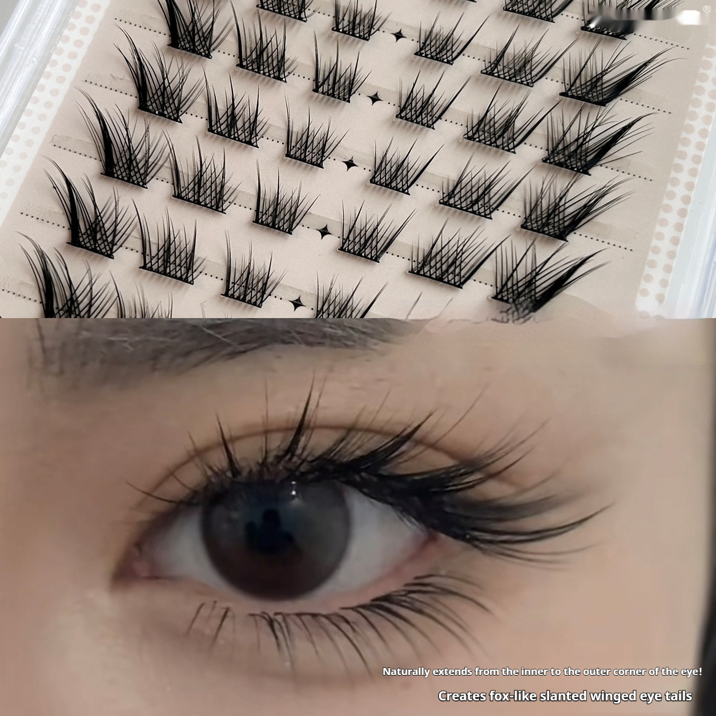 Falsche Wimpern, selbstklebend, natürlich gewellt
