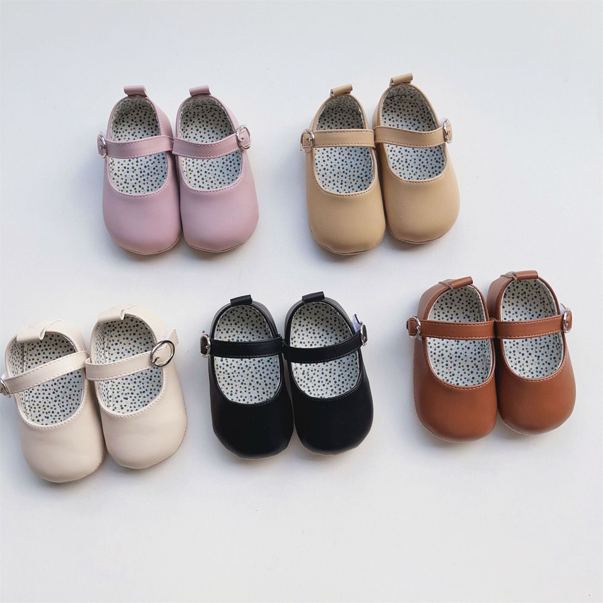 Warmes Velcro-Leder-Schuh für Baby Mädchen