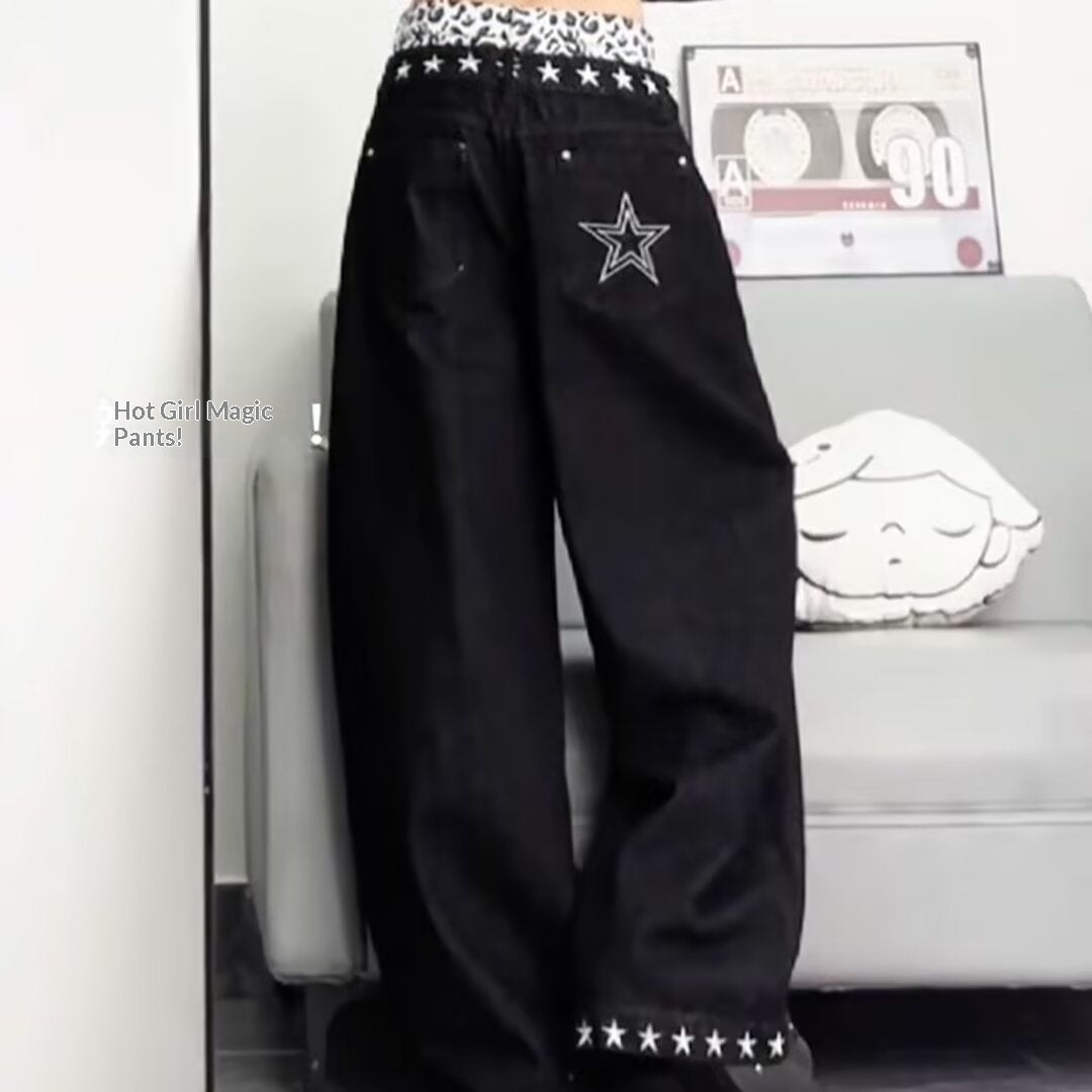 Herren Jeans mit Perlenstickerei
