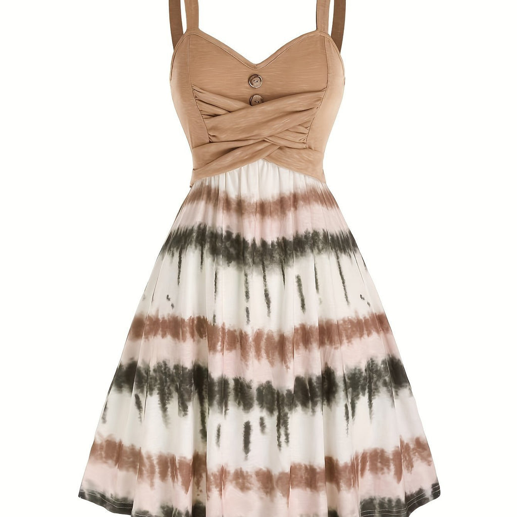 Geblümtes Midi-Kleid mit Prinzessinnenärmeln