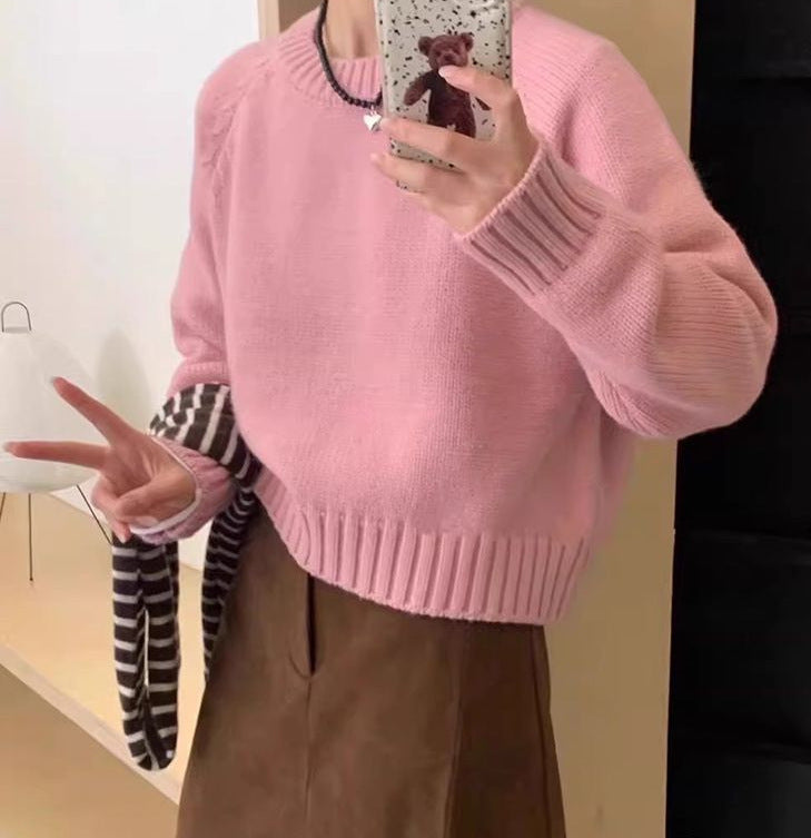 Damen Pullover mit Rundhals und langen Ärmeln – Ansicht 5