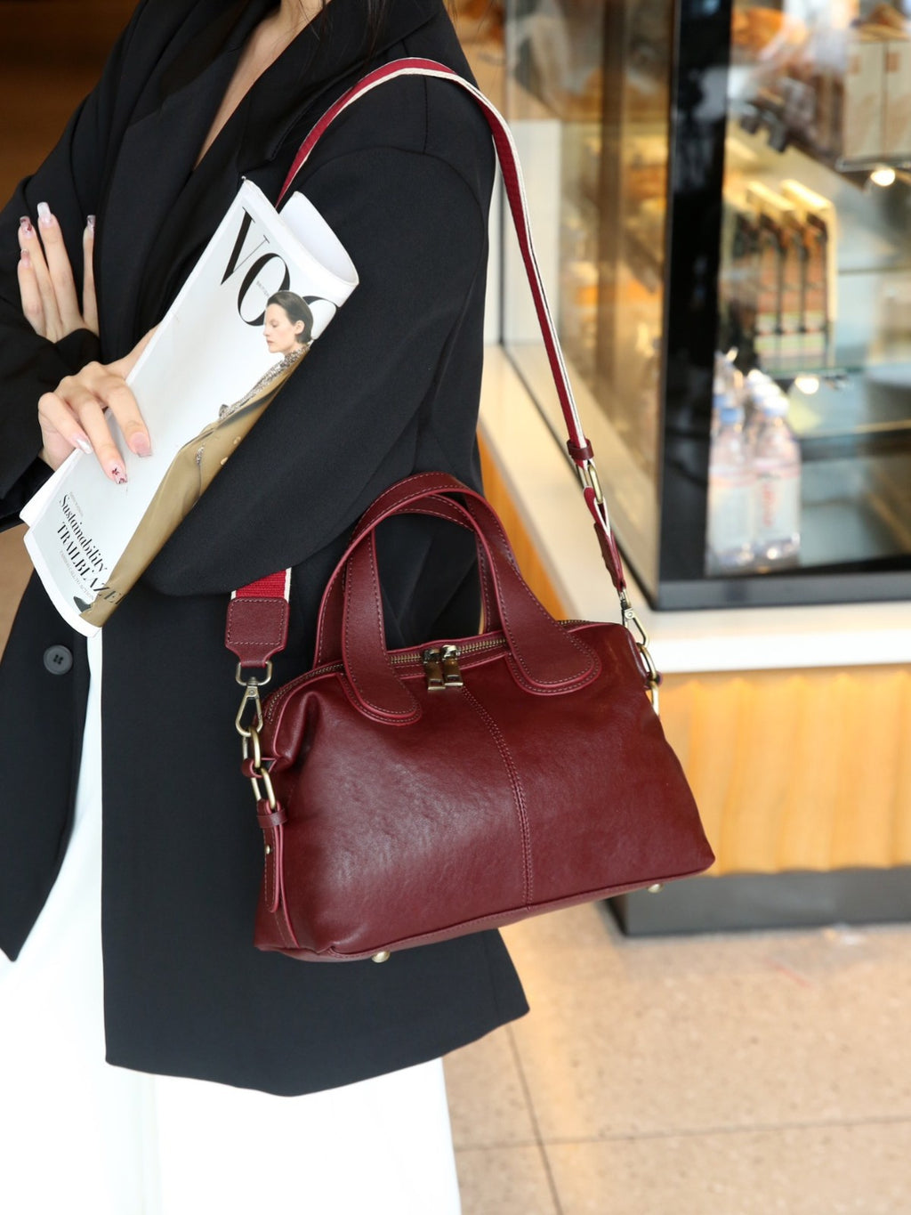 Leder-Tote