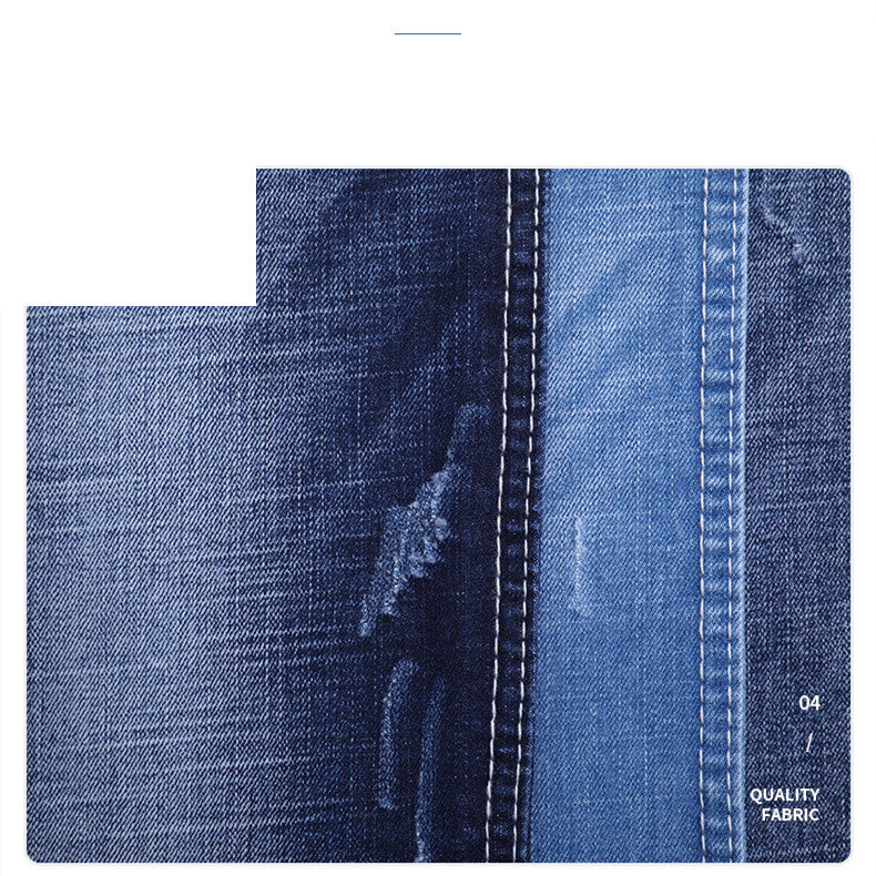 Gewaschener Twill Stretch Denim Stoff – Bild 2 | LuxeStyle
