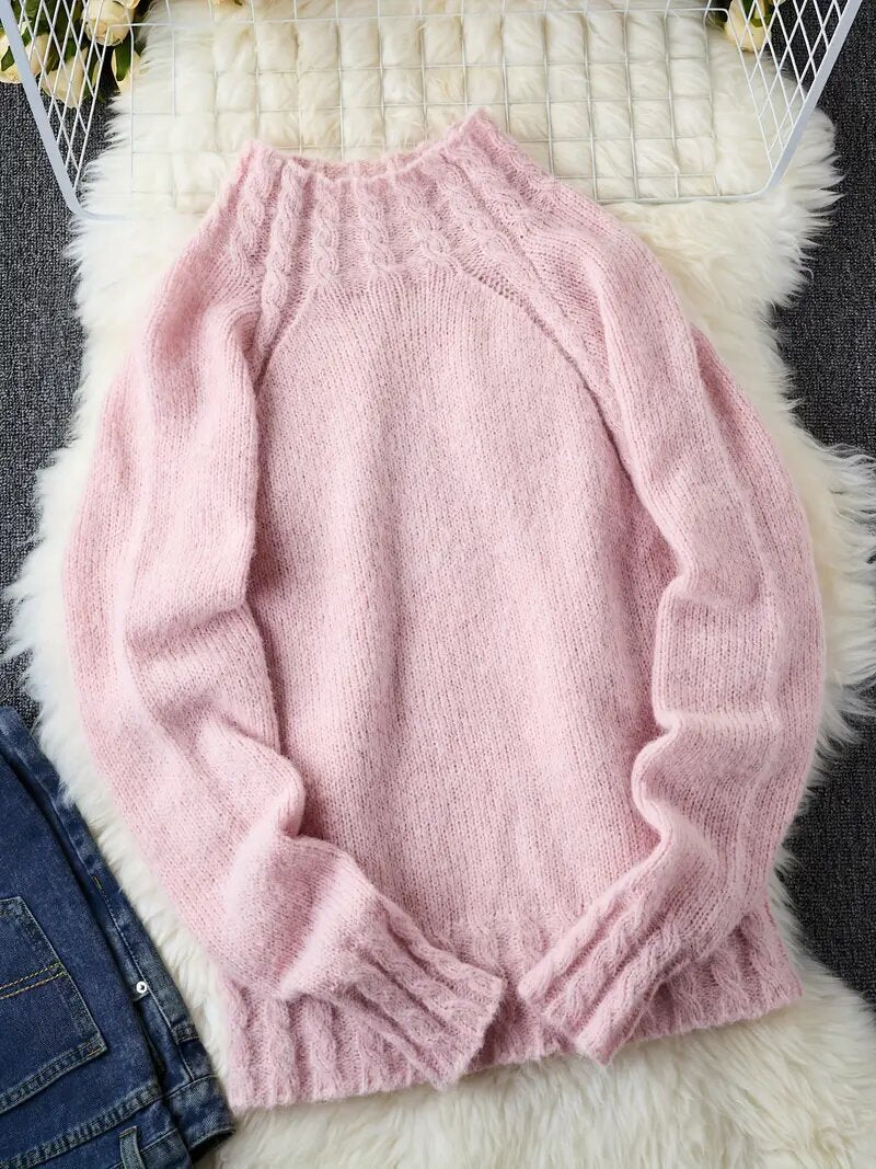 Vielseitiger Damen Pullover mit Rundhals