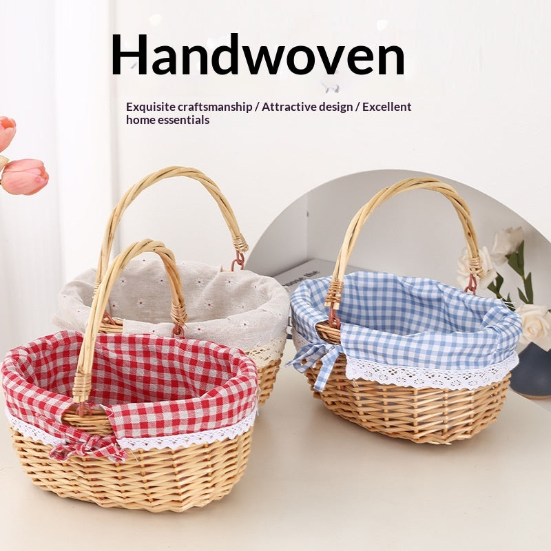 Handgeflochtener Picknickkorb aus Weide – Bild 8 | LuxeStyle
