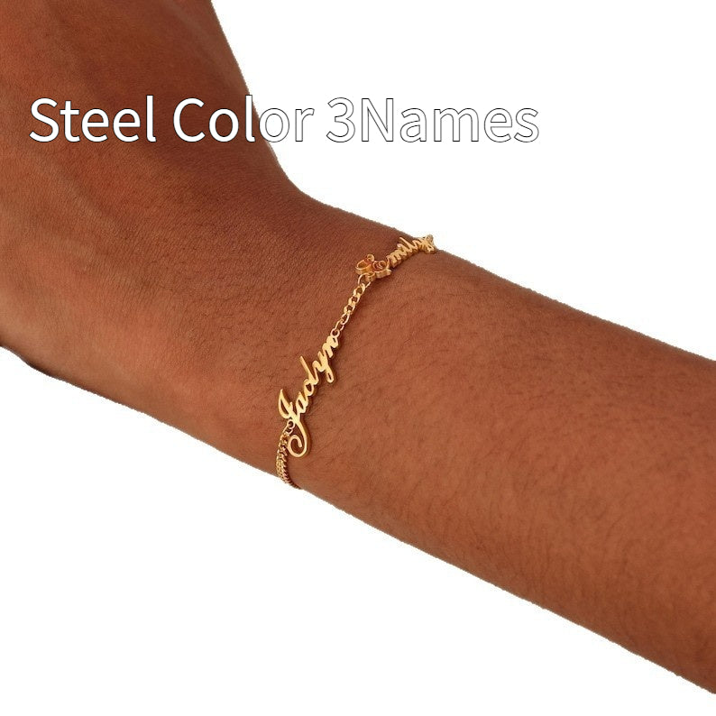 Edelstahl-Armband mit Buchstaben – Bild 10 | LuxeStyle