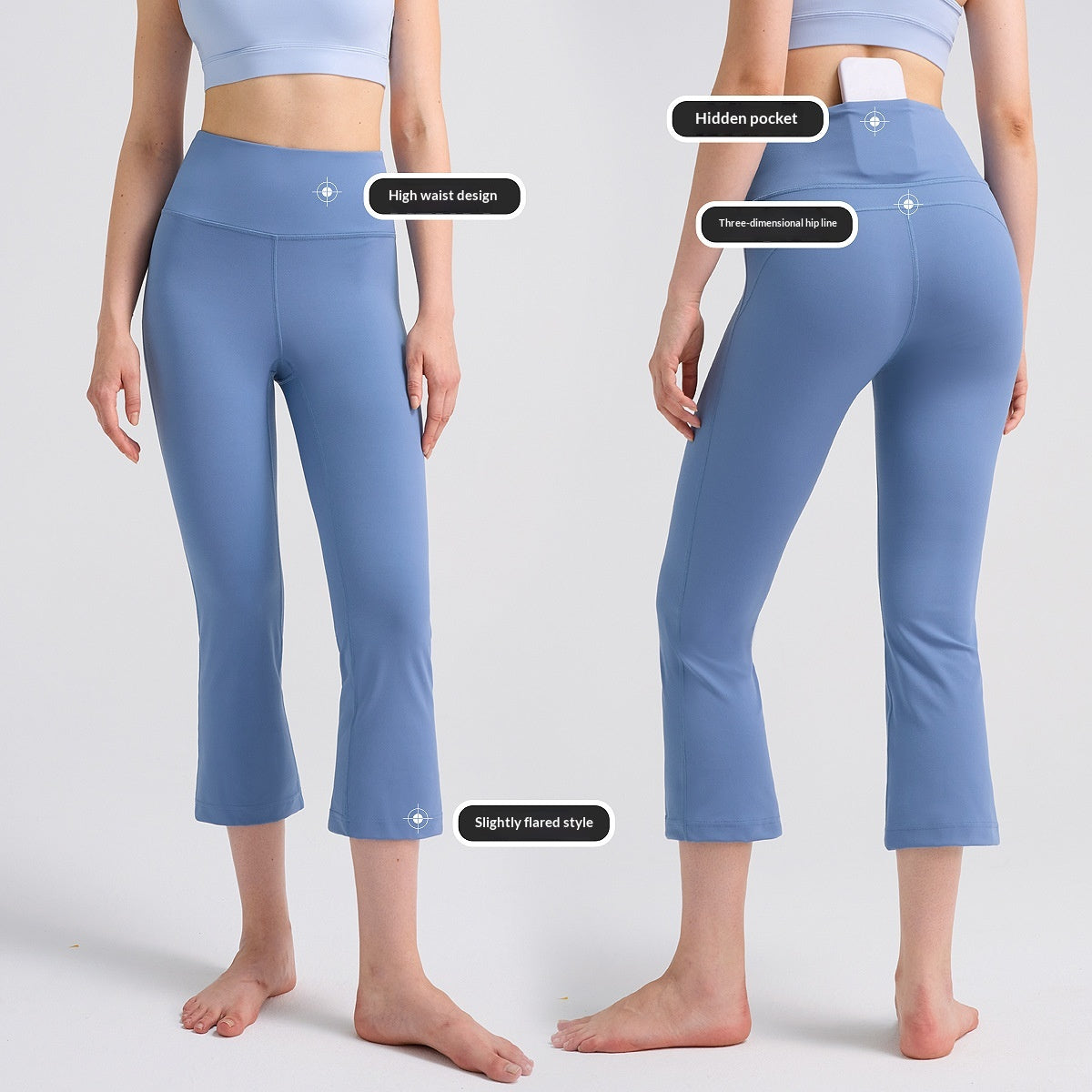 Fitness-Hosen Damen, nude-Feel, schnell trocknend