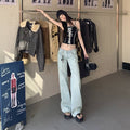 Weite Jeans in Hellblau