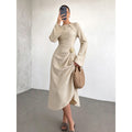 A-Linien Kleid mit Blumen-Ausschnitt, hohe Taille – Bild 10 | LuxeStyle