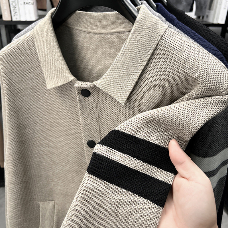Strick-Cardigan mit Revers für Herren – Bild 9 | LuxeStyle