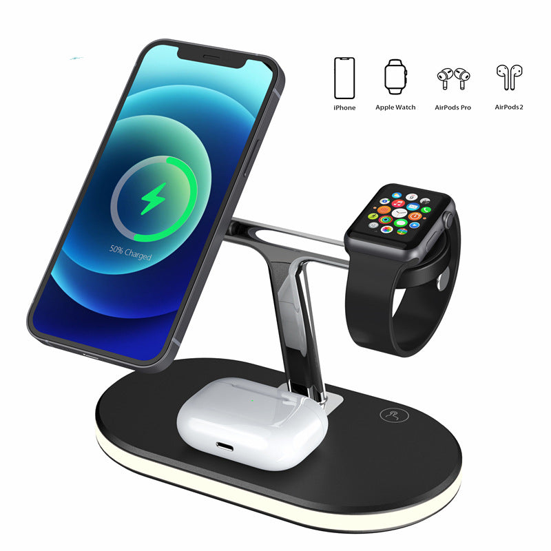 3-in-1 magnetisches Wireless-Ladegerät mit Nachtlicht