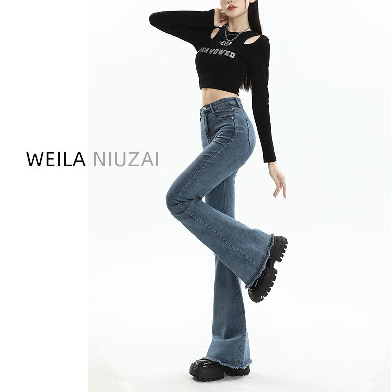 High-Waist Bootcut Jeans im Vintage-Stil