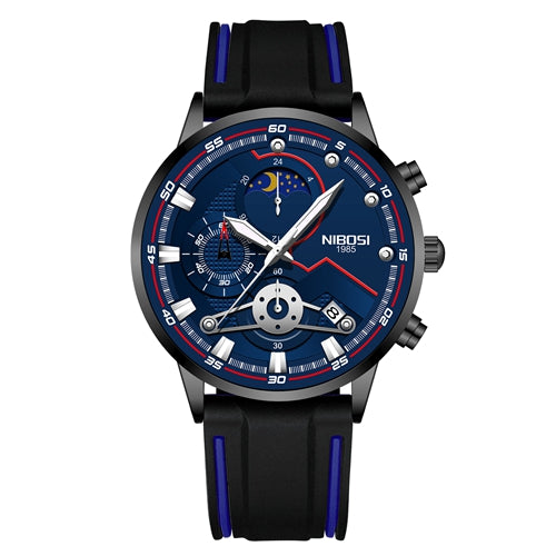 Herren-Quarzuhr mit Chronograph und Mondphase – Bild 17 | LuxeStyle