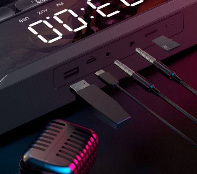Bluetooth Speaker mit Subwoofer und Uhr – Bild 4 | LuxeStyle