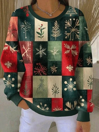 Weihnachts-Style Bequem Damenpullover