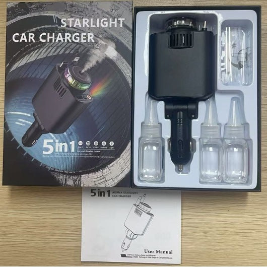 Multifunktionales Auto-Ladegerät mit Violettlicht