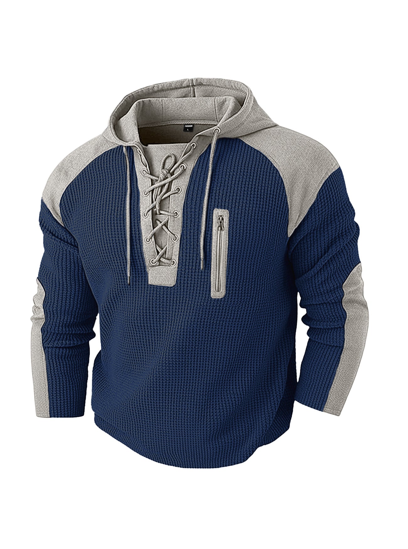 Herren Hoodie Waffel-Sweatshirt