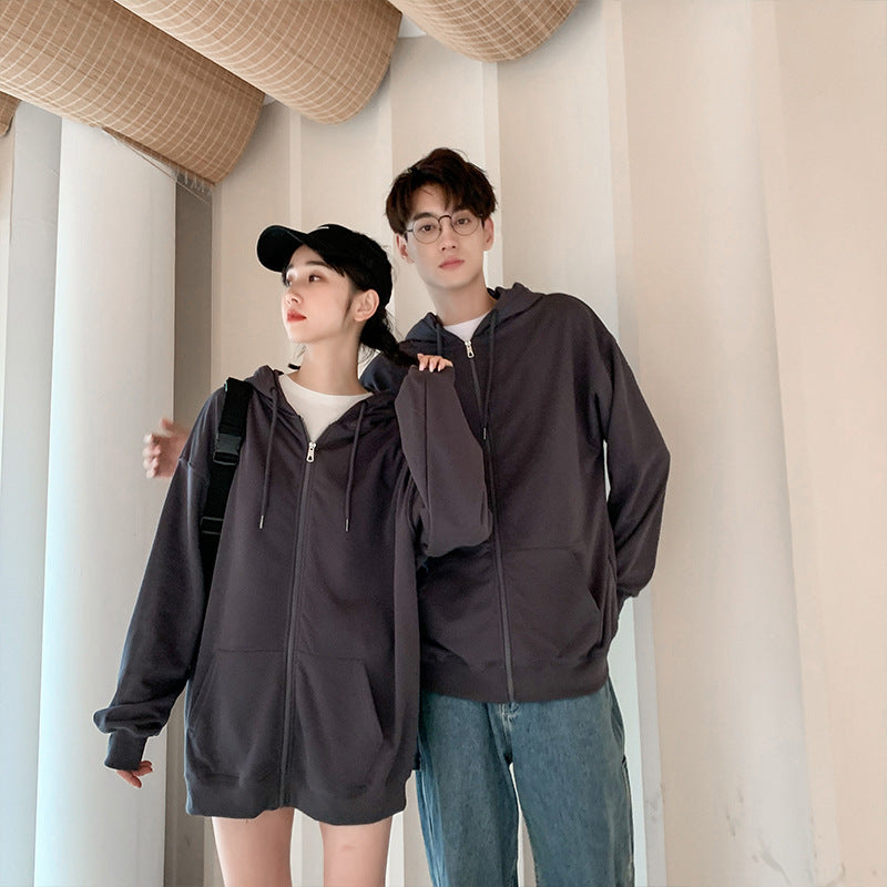 Kapuzen-Sweatshirt aus Frottee mit Reissverschluss