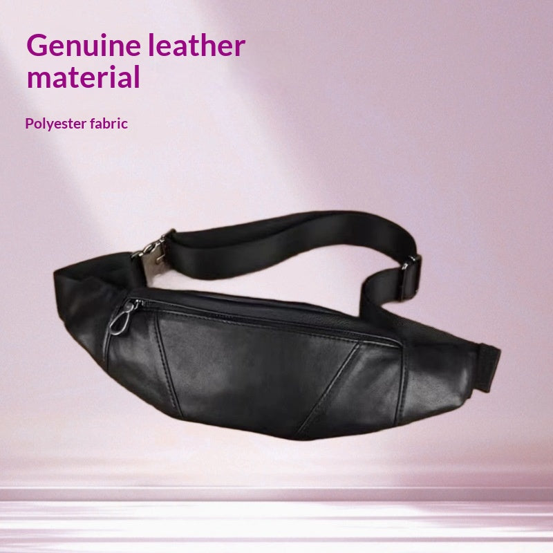 Lässige Reise-Bauchtasche aus Leder für Herren