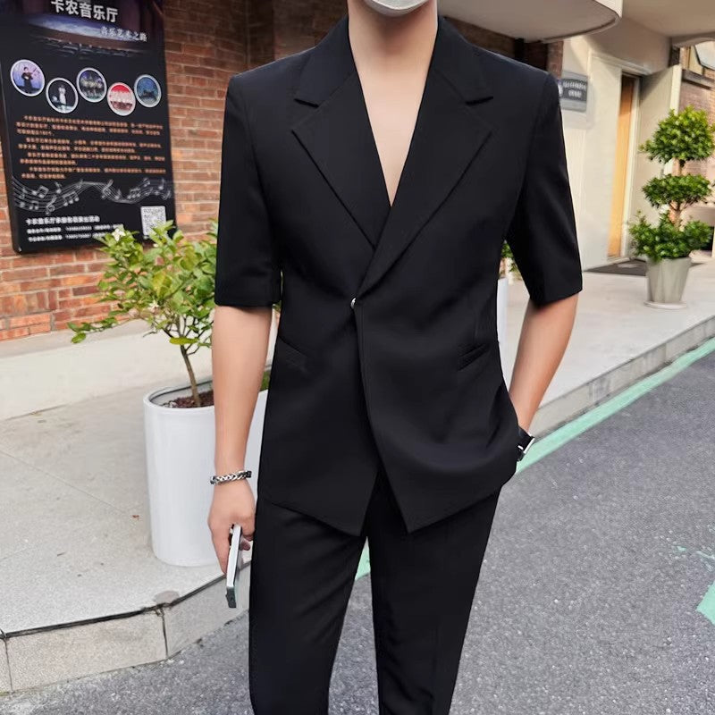 Smart Casual Herren Anzug mit 3/4-Ärmeln