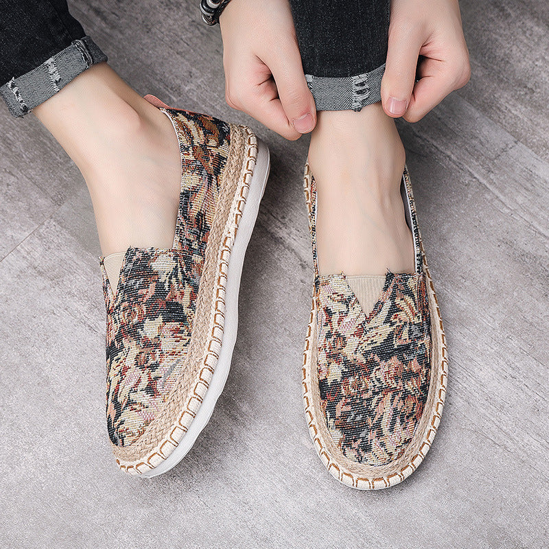 Slip-on Fisherman Schuhe mit Blumenmuster