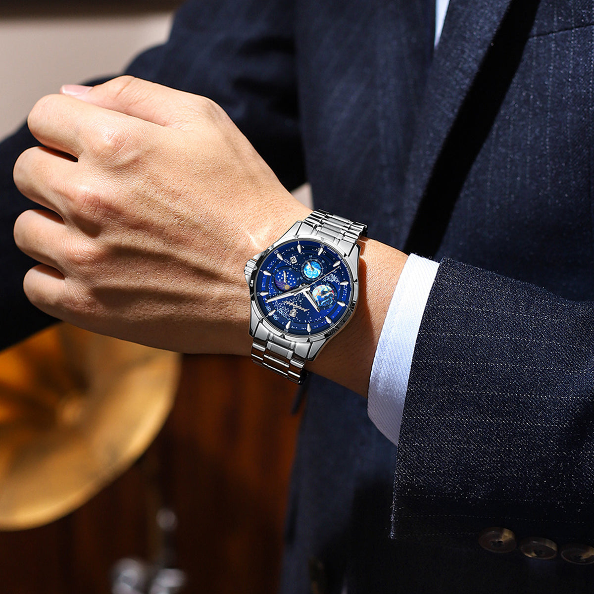 Quarz-Herrenuhr mit Stahlarmband – Bild 7 | LuxeStyle