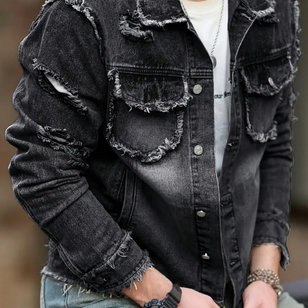 Gut sitzende Jeansjacke für Herren – Y031S – Ansicht 4