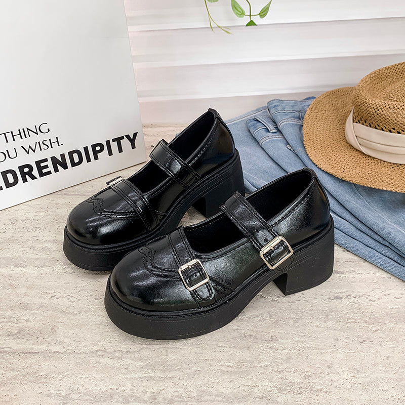 Mary Jane Plateau-Schuhe mit Blockabsatz