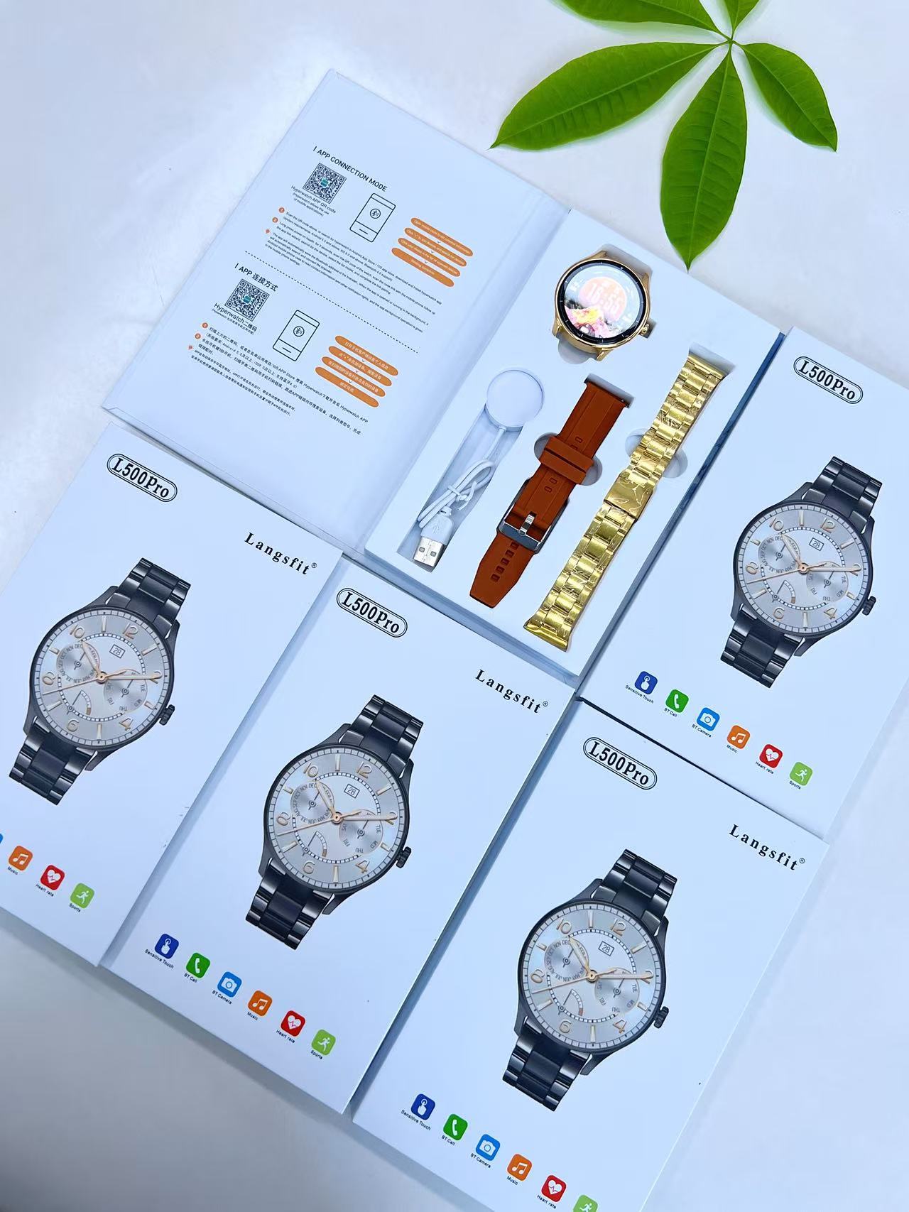 Bluetooth Anruf Sportuhr mit zwei Armbändern