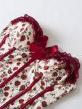 Korsett-Top mit Rosenprint und Schleife