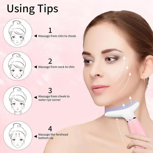 3-in-1 Hals- & Gesichtsmassagegerät mit Vibration
