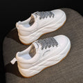 Damen Plateau-Sneaker aus Mikrofaser