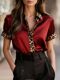 Leoparden-Print Satin Bluse – Bild 10 | LuxeStyle