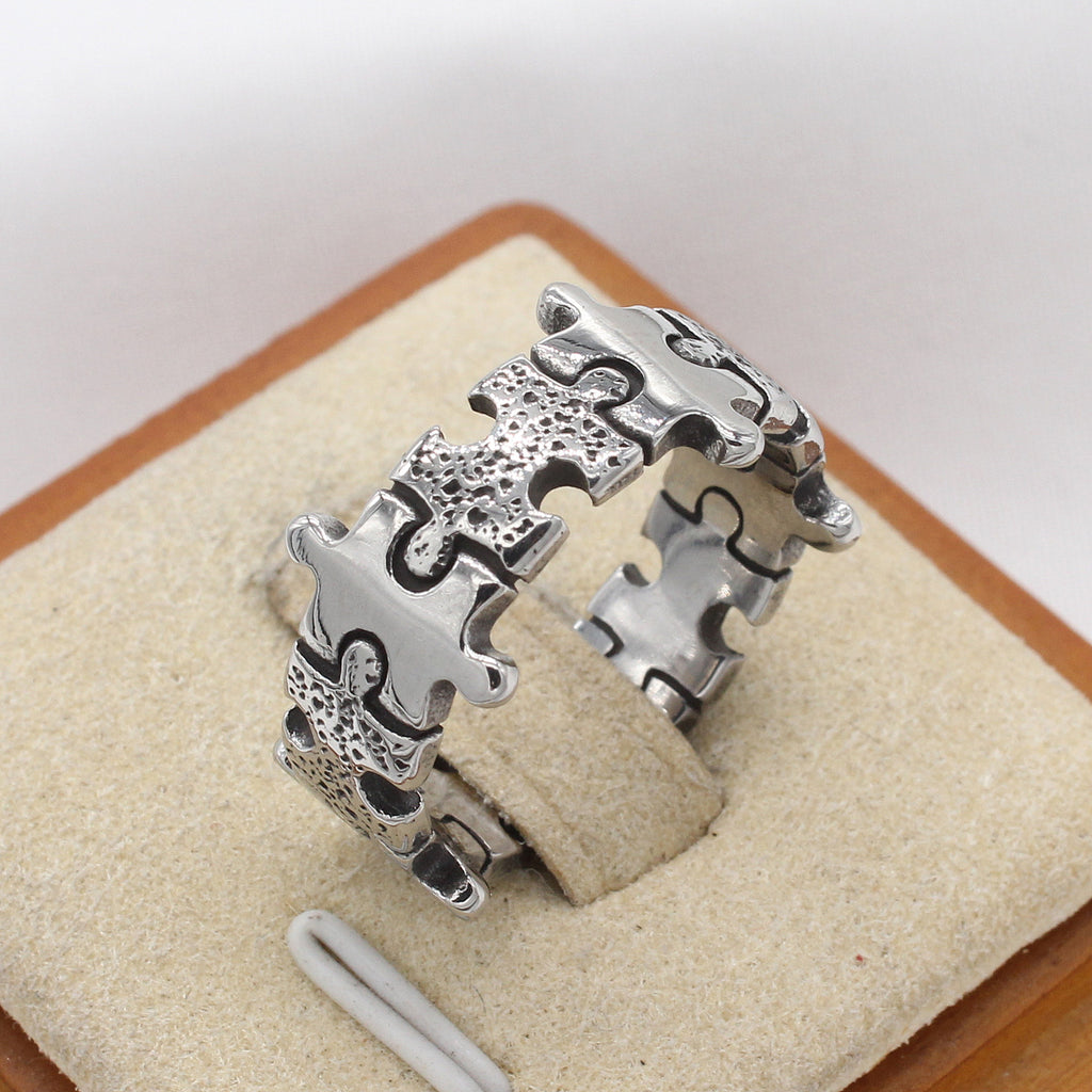 Personalisierter Antik-Stil Geometrischer Ring
