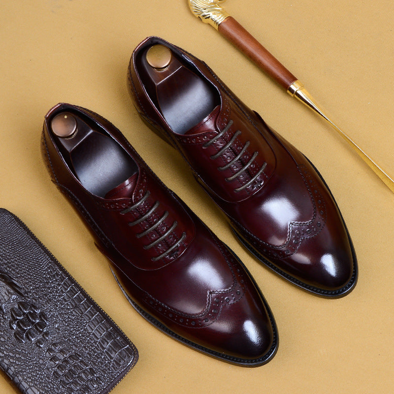 Business Oxford-Schuhe mit spitzer Zehenpartie