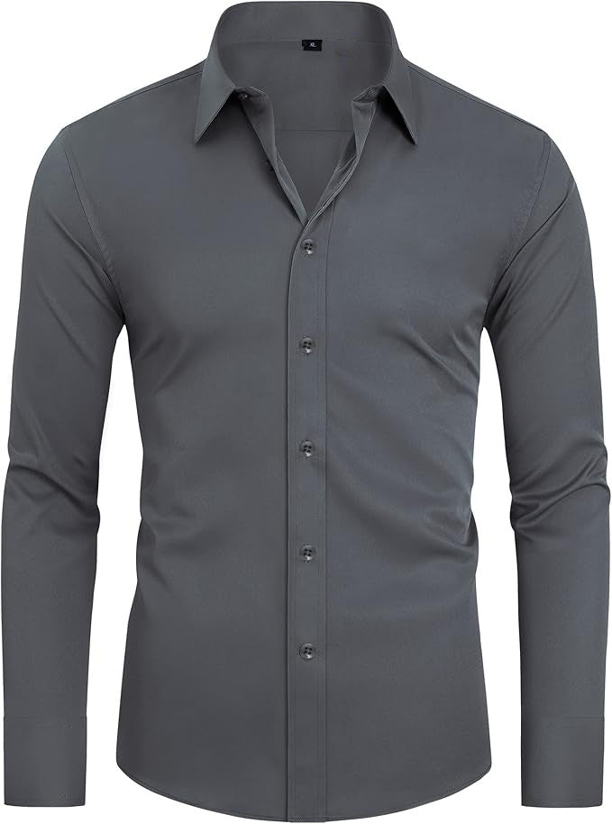 Langarm-Business-Hemd – natürliche Farbe – Bild 9 | LuxeStyle
