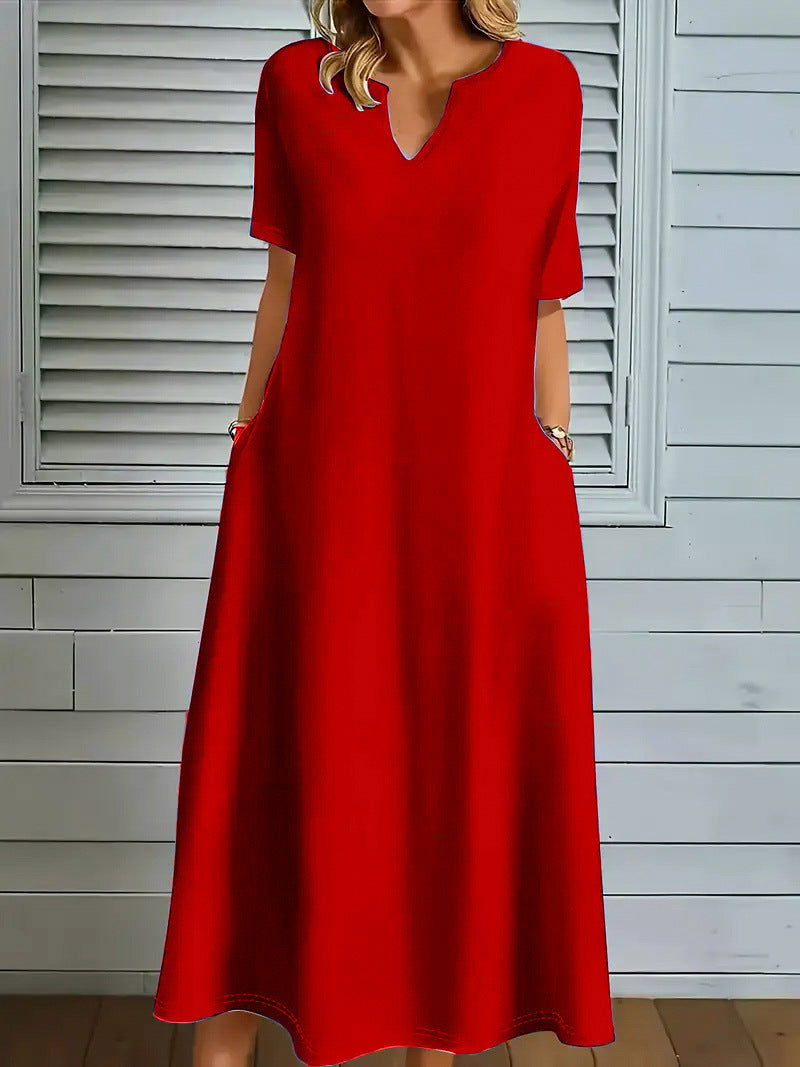 Damen Sommerkleid mit V-Ausschnitt – Bild 10 | LuxeStyle