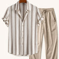 Gestreiftes Freizeit-Set aus Hemd und Hose