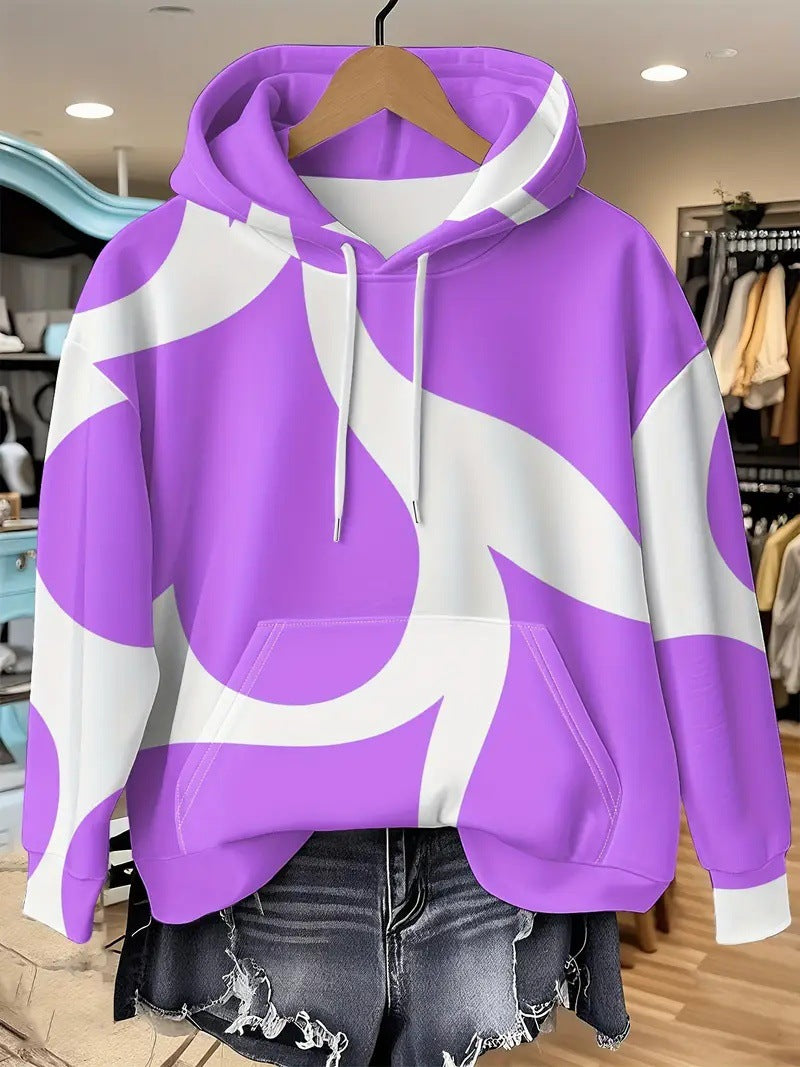 Kapuzenpullover mit 3D-Print für Damen