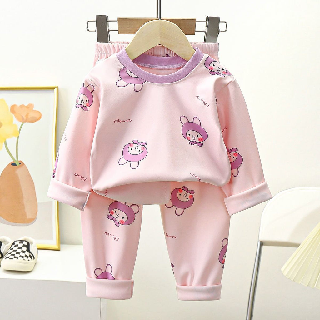 Zweiteiliges warmes Schlafanzug-Set für Kinder – Bild 2 | LuxeStyle